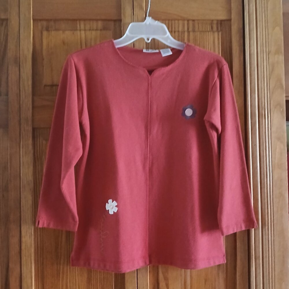N KIDS red L/S top sz L (14) girls